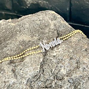 Personalized Full Name 14K (or 18k upon request) Yellow Gold Chain Bracelet
